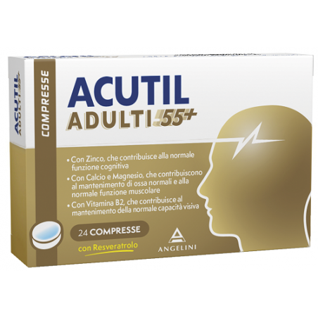 Blister da 24 compresse di Acutil 55+ della Angelini Pharma