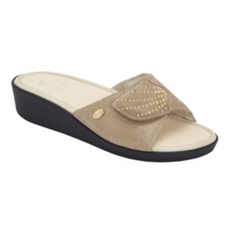 Scholl Calzatura Ledel Glittered Suede+suede+strass Woman Sand Tecnologia Memory Cushion Pelle Scamosciata 41