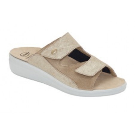 Scholl Shoes Calzatura Antonia Elastic Glittered Suede+suede+elasticated Woman Platinum Tecnologia Memory Cushion Materiale Pell