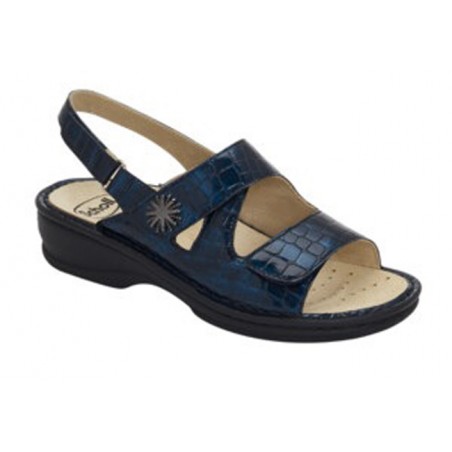 Scholl Shoes Sandalo Nevia Printed Synthetic Woman Navy Blue Materiale Similpelle Stampata Fodera Tomaia Sca 37