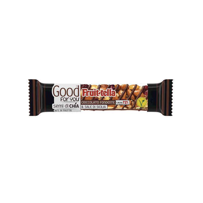 Perfetti Van Melle Italia Fruittella Good For You Barretta Semi Di Chia Cioccolato Fondente Cacao 72% & Sale Di Sicilia 36 G