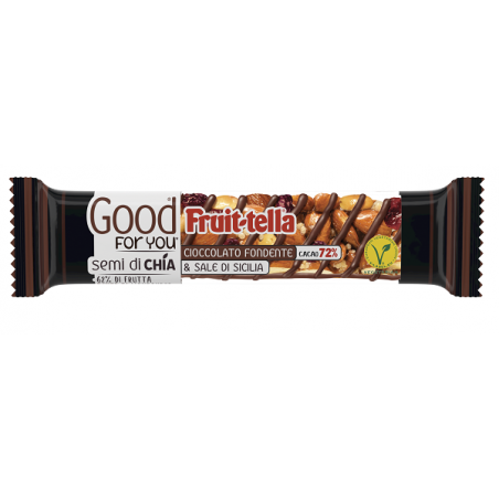 Perfetti Van Melle Italia Fruittella Good For You Barretta Semi Di Chia Cioccolato Fondente Cacao 72% & Sale Di Sicilia 36 G