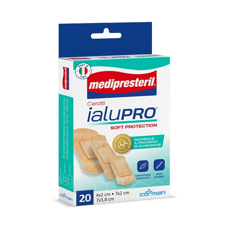 Corman Medipresteril Cerotti Ialupro Soft Protection 3 Formati Assortiti 20 Pezzi