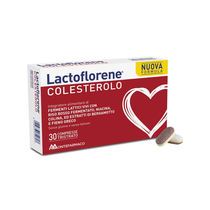 Montefarmaco Otc Lactoflorene Colesterolo Tristrato 30 Compresse integratore con fermenti e riso rosso