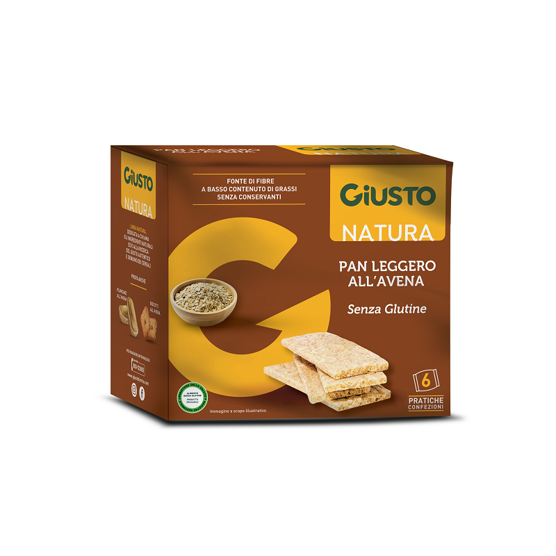 Farmafood Giusto Senza Glutine Panleggero All'avena 6 Confezioni Da 25g