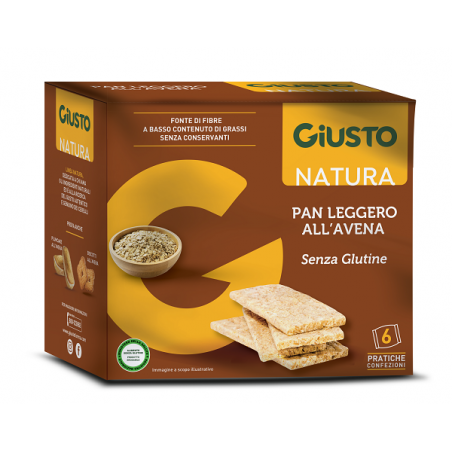 Farmafood Giusto Senza Glutine Panleggero All'avena 6 Confezioni Da 25g