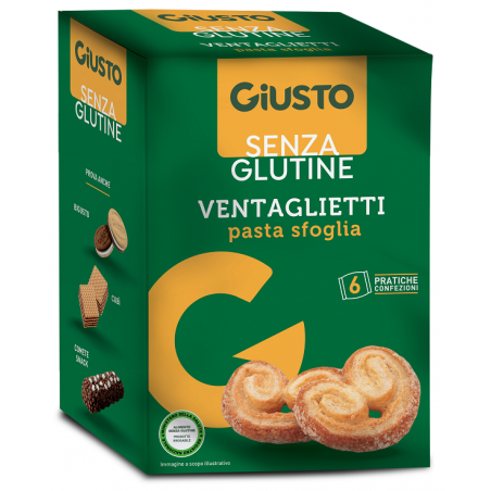 Farmafood Giusto Senza Glutine Ventaglietti 6 Pezzi Da 25 G