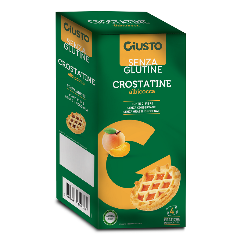 Farmafood Giusto Senza Glutine Crostatina Albicocca 4 Pezzi Da 45 G