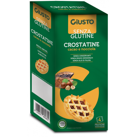 Farmafood Giusto Senza Glutine Crostatina Cacao Nocciole 4 Pezzi Da 45 G