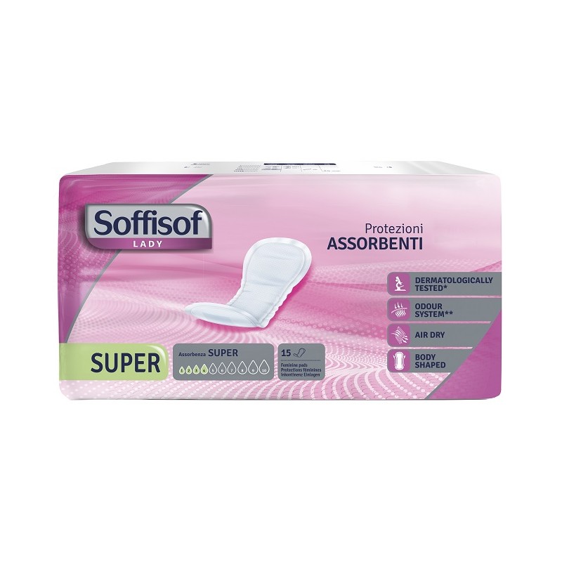 S. I. L. C. Pannolone Per Incontinenza Soffisof Lady Air Dry Super 15 Pezzi