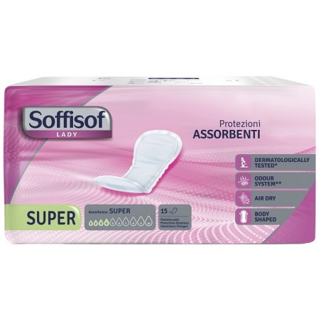 S. I. L. C. Pannolone Per Incontinenza Soffisof Lady Air Dry Super 15 Pezzi