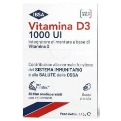 Confezione da 30 Film Orodispersibili di Vitamina D3 1000ui della Ibsa Farmaceutici