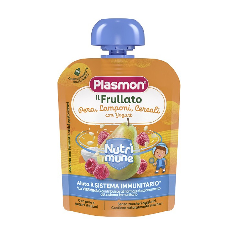 Plasmon Nutri-mune Pera/lamponi E Cereali Con Yogurt 85 G