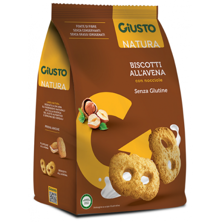 Farmafood Giusto Senza Glutine Biscotti Avena Con Nocciole 250 G