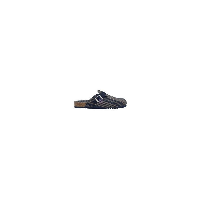 Scholl Shoes Calzatura Amiata Man Textile Tris Man Navy Blue Tessuto 44