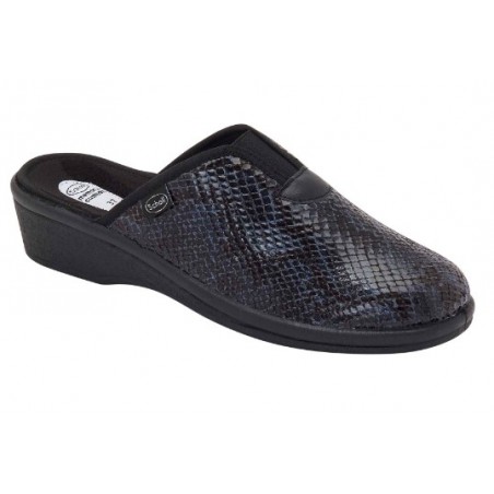 Scholl Shoes Calzatura Elsa Reptile Elasticated Woman Navy Blue Elasticizzato Stampa Rettile 38