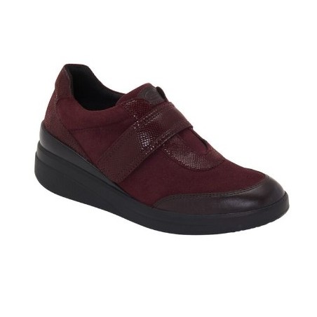 Scholl Shoes Calzatura Emma Strap Suede+leather Woman Wine Pelle Scamosciata + Pelle 38