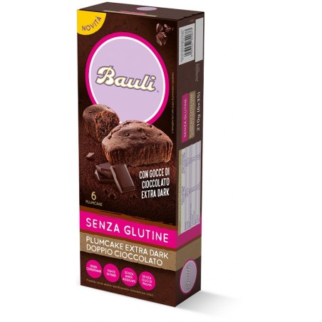 Alpipan Bauli Plumcake Extra Dark Doppio Cioccolato 6 Pezzi Da 35 G