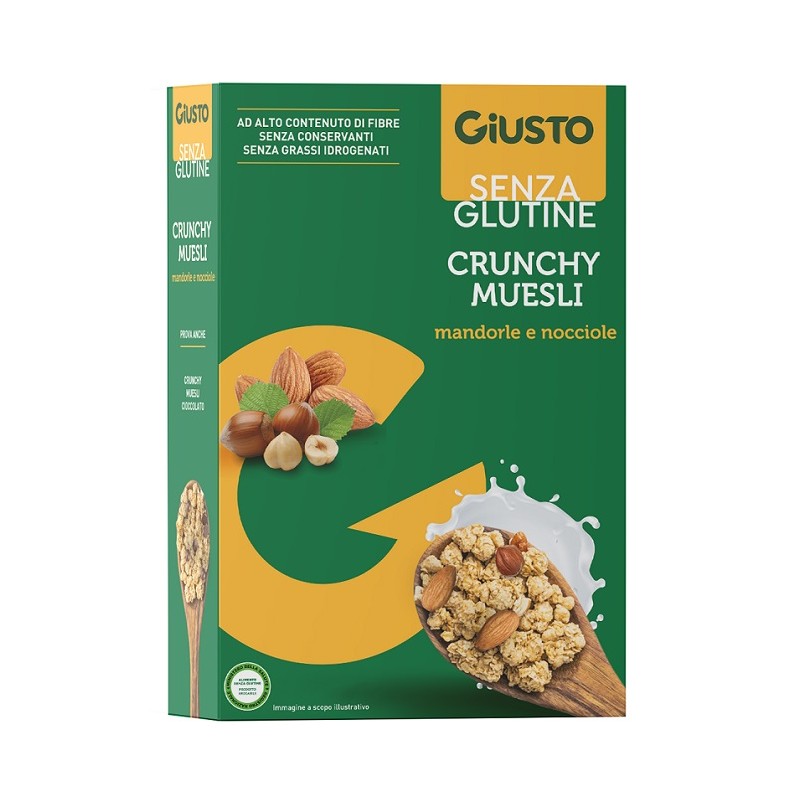 Farmafood Giusto Senza Glutine Crunchy Muesli Mandorle E Nocciole 375 G