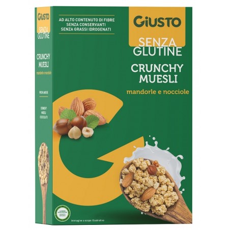 Farmafood Giusto Senza Glutine Crunchy Muesli Mandorle E Nocciole 375 G