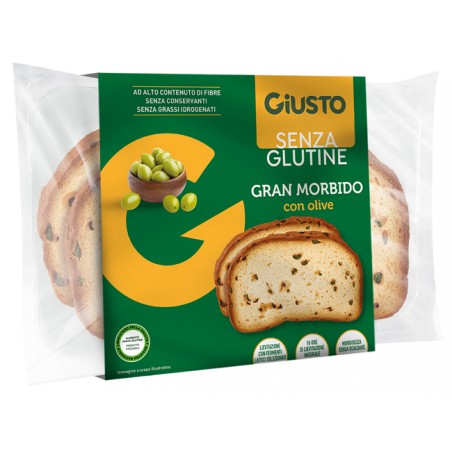 Farmafood Giusto Senza Glutine Gran Morbido Con Olive Verdi 190 G