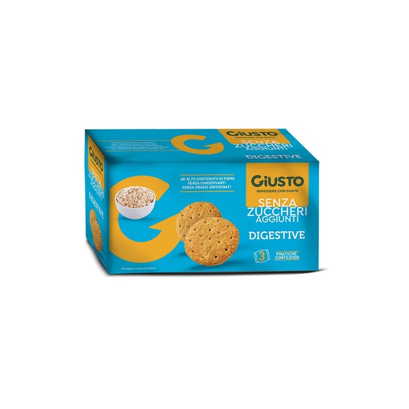 Farmafood Giusto Senza Zucchero Biscotti Digestive 3 Pezzi Da 75 G