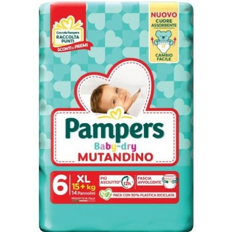 Fater Pampers Baby Dry Pannolino Mutandina Xl Small Pack 14 Pezzi