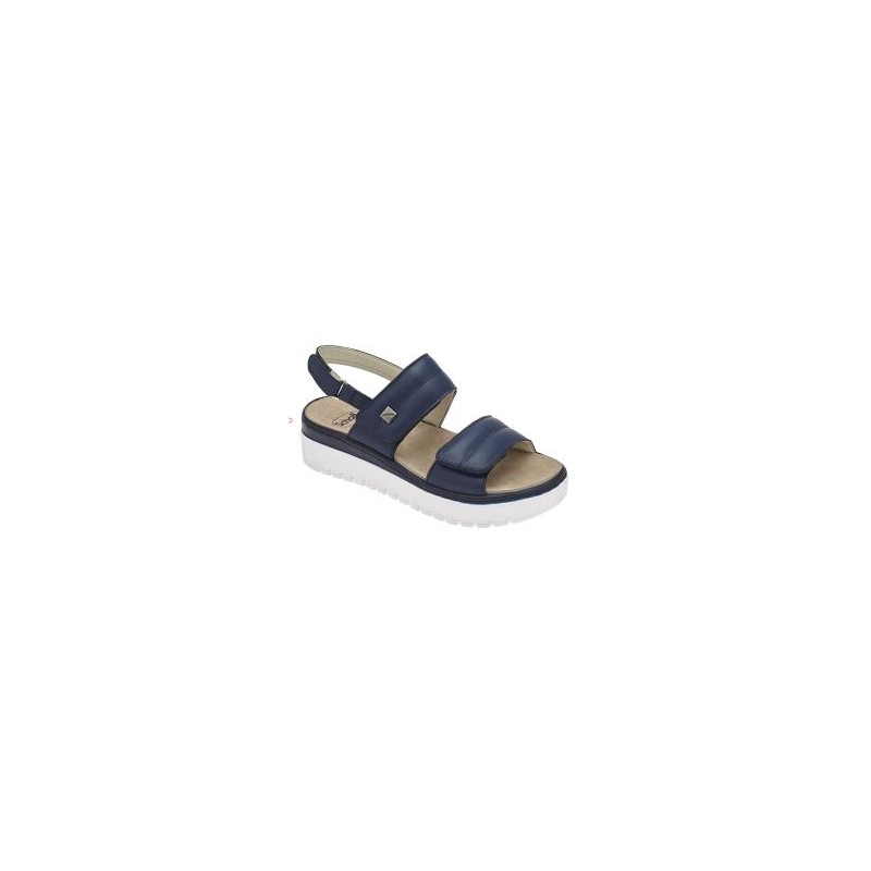 Scholl Shoes Camaiore Sandal Leather Woman Navy Blue 39 Materiale Pelle Fodera Tomaia Similpelle Sottopiede Pelle Scamosciata Su