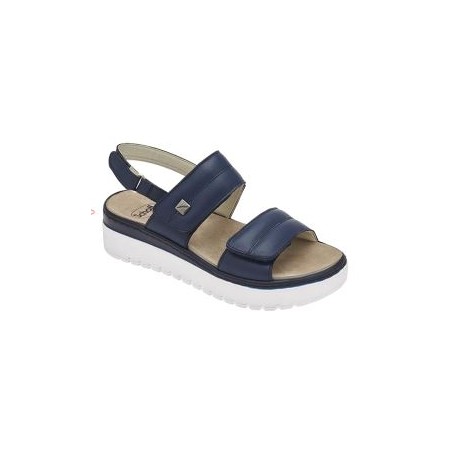 Scholl Shoes Camaiore Sandal Leather Woman Navy Blue 39 Materiale Pelle Fodera Tomaia Similpelle Sottopiede Pelle Scamosciata Su