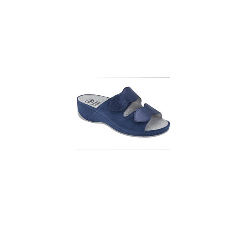 Scholl Shoes Nives Printed Suede+suede Woman Navy Blue 37 Materiale Pelle Scamosciata Stampata+pelle Scamosciata Fodera Tomaia P