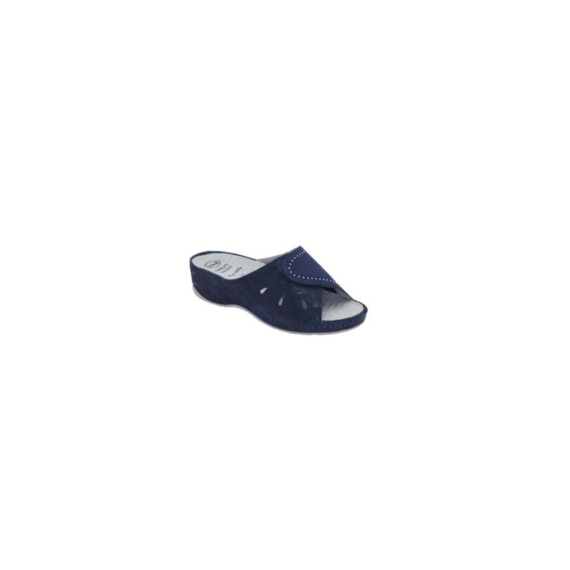 Scholl Shoes Nives Printed Suede+suede Woman Navy Blue 40 Materiale Pelle Scamosciata Stampata+pelle Scamosciata Fodera Tomaia P