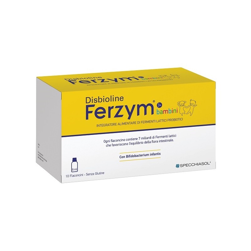 Specchiasol Disbioline Ferzym Bambini 10 Flaconcini Da 8 Ml