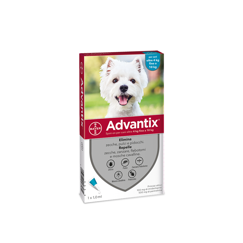 Advantix Spot-on Per Cani 4- 10 kg 1 pipetta