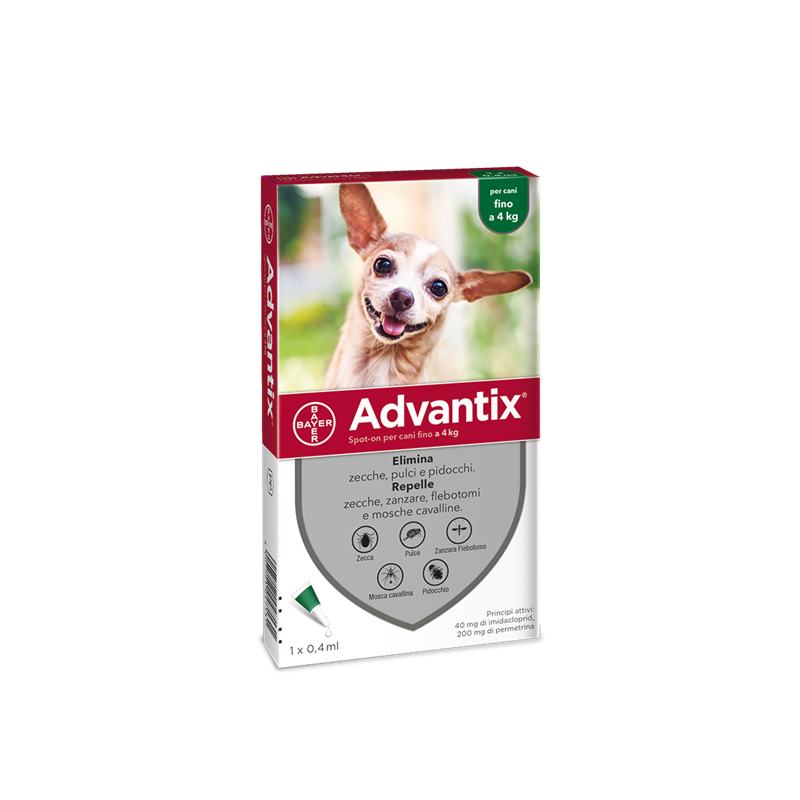 Elanco Italia Advantix Spot-on Per Cani Fino A 4 Kg