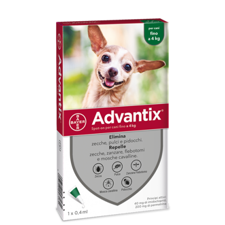 Advantix Spot-on Per Cani Fino A 4 Kg 1 pipetta