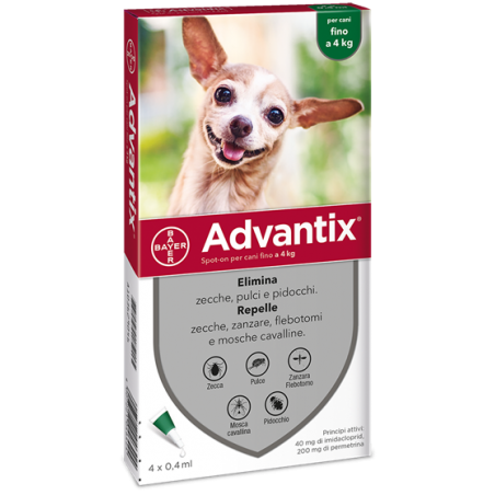 Elanco Italia Advantix Spot-on Per Cani Fino A 4 Kg