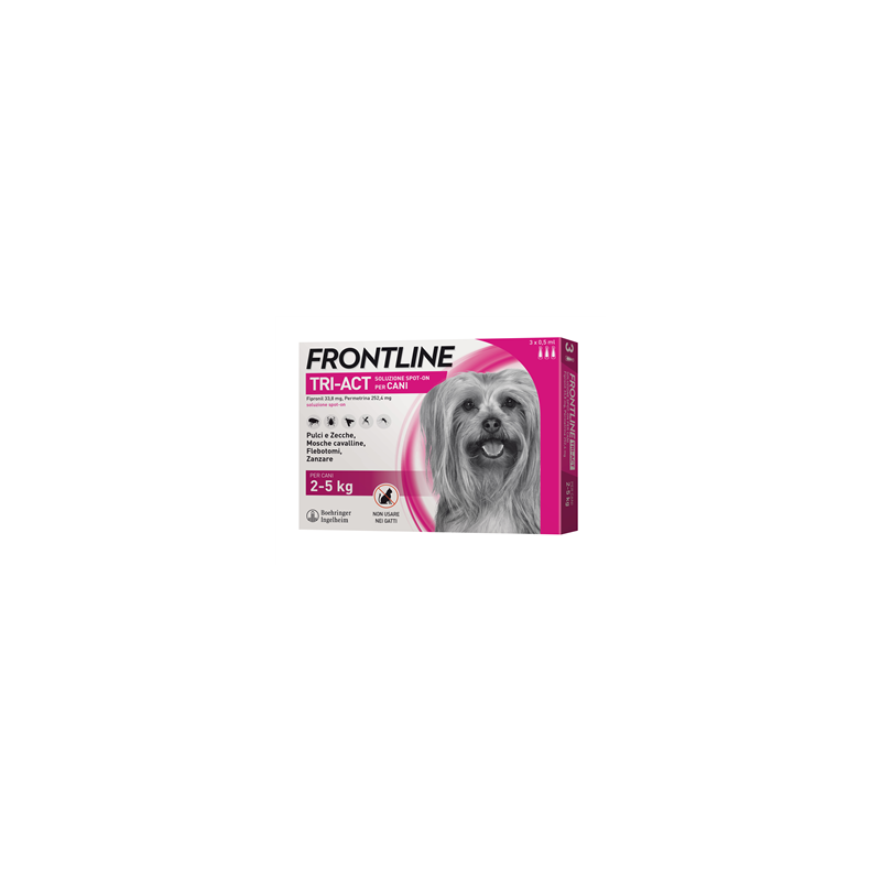 Frontline Tri-act Soluzione Spot-on Per Cani Di 2-5 Kg 3 pipette