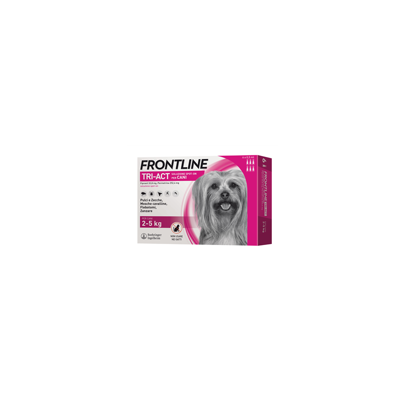 Frontline Tri-act Soluzione Spot-on Per Cani Di 2-5 Kg 6 pipette