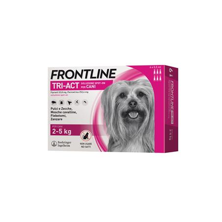 Frontline Tri-act Soluzione Spot-on Per Cani Di 2-5 Kg 6 pipette