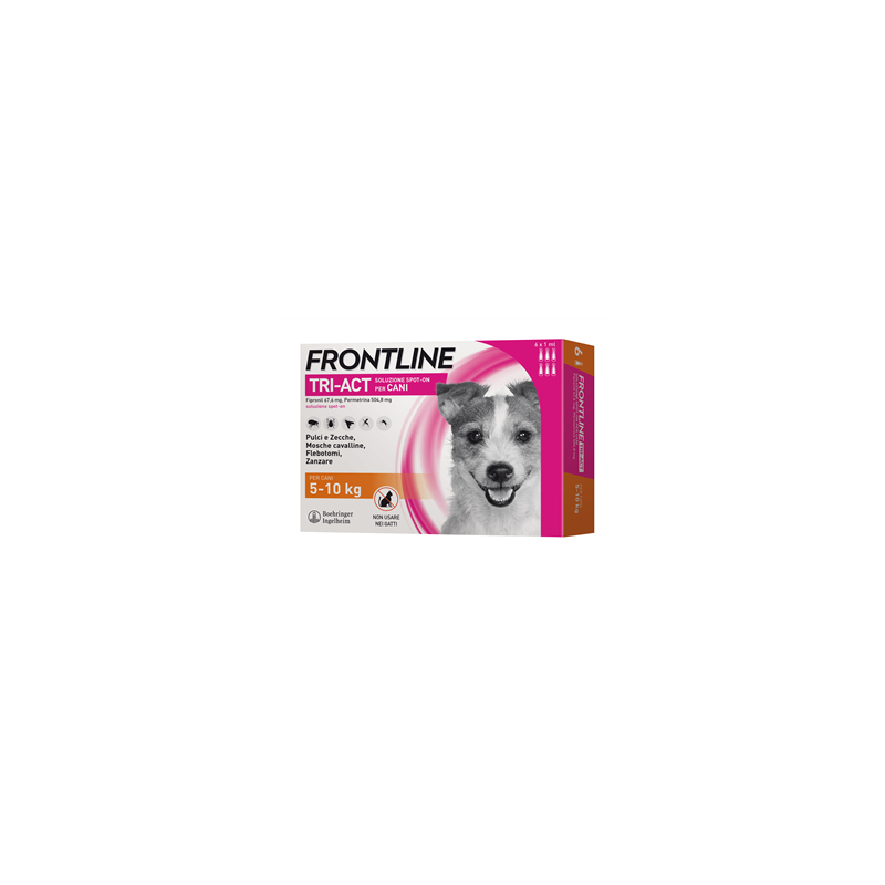 Frontline Tri-act Soluzione Spot-on Per Cani Di 5-10 Kg 6 pipette