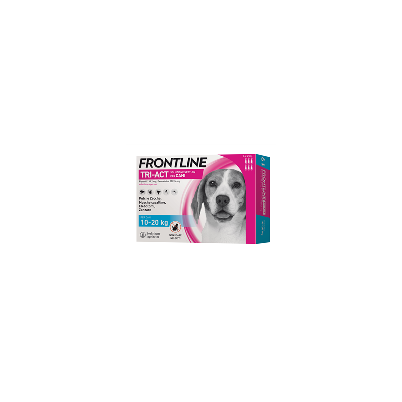 Frontline Tri-act Soluzione Spot-on Per Cani Di 10-20 Kg 6 pipette