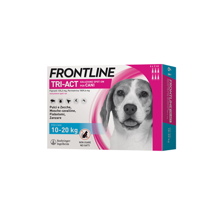 Frontline Tri-act Soluzione Spot-on Per Cani Di 10-20 Kg 6 pipette