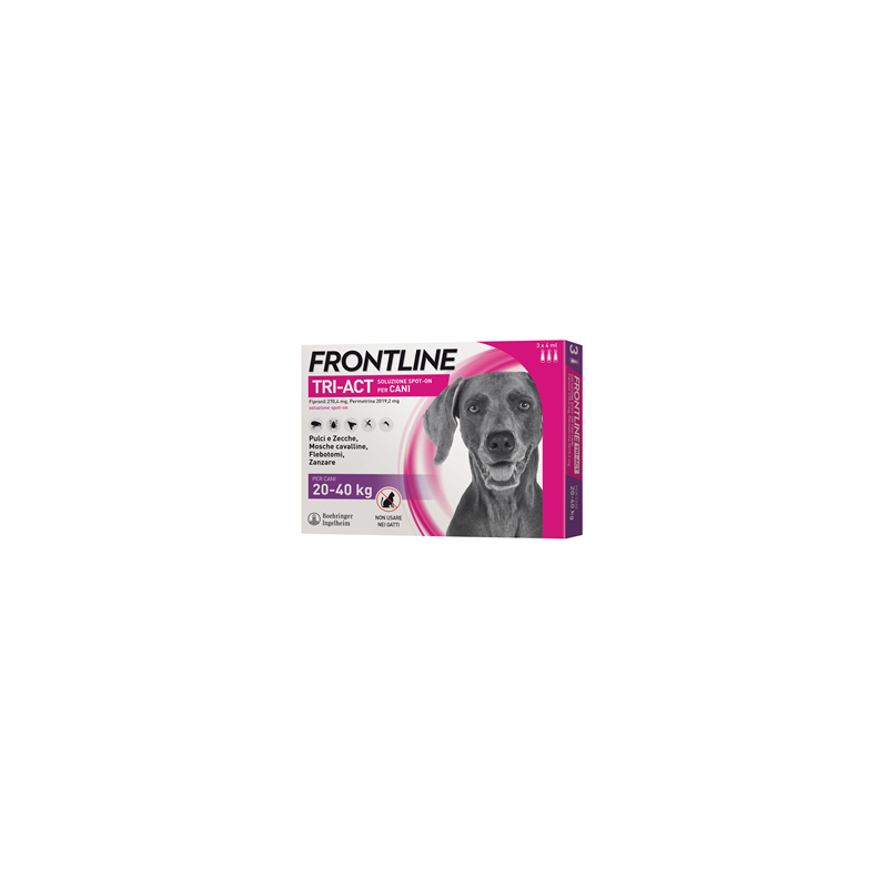 Frontline Tri-act Soluzione Spot-on Per Cani Di 20-40 Kg 3 pipette