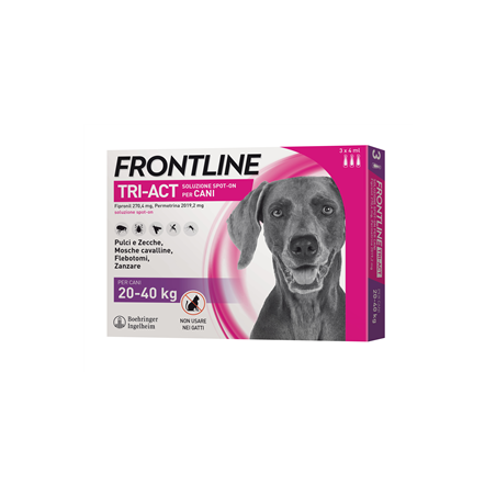 Frontline Tri-act Soluzione Spot-on Per Cani Di 20-40 Kg 3 pipette