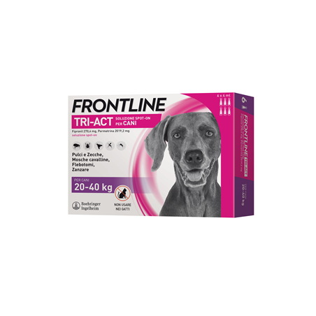 Frontline Tri-act Soluzione Spot-on Per Cani Di 20-40 Kg 6 pipette