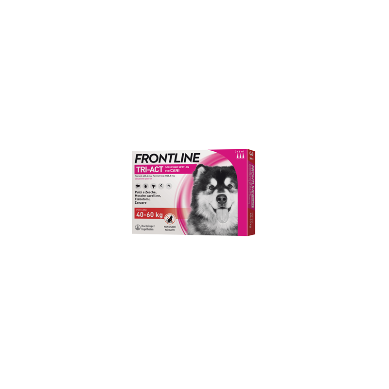 Frontline Tri-act Soluzione Spot-on Per Cani Di 40-60 Kg 3 pipette