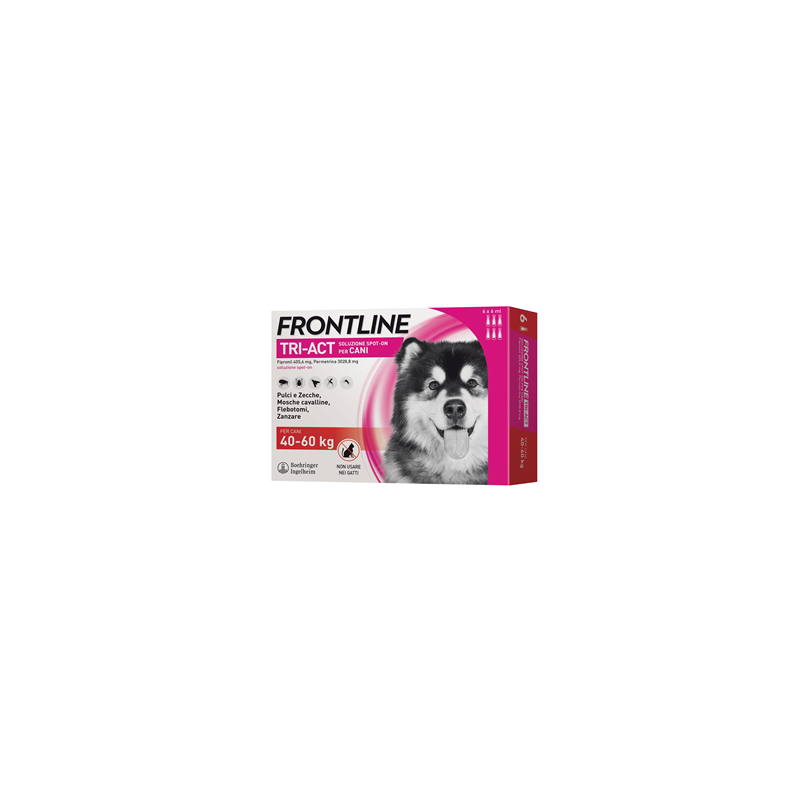 Frontline Tri-act Soluzione Spot-on Per Cani Di 40-60 Kg 6 pipette