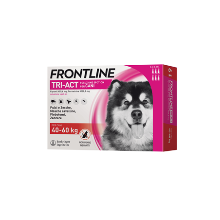 Frontline Tri-act Soluzione Spot-on Per Cani Di 40-60 Kg 6 pipette