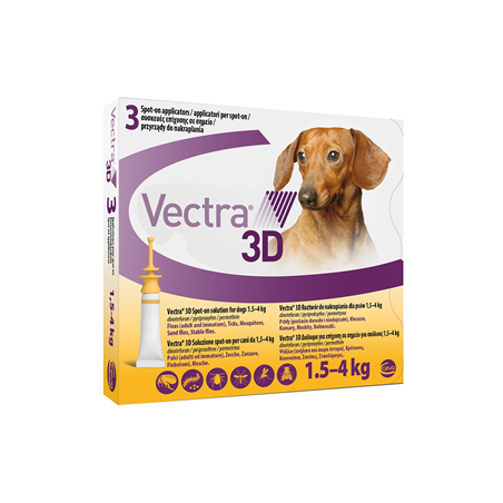 Ceva Salute Animale Vectra 3d 3 pipette 1,5-4 kg giallo