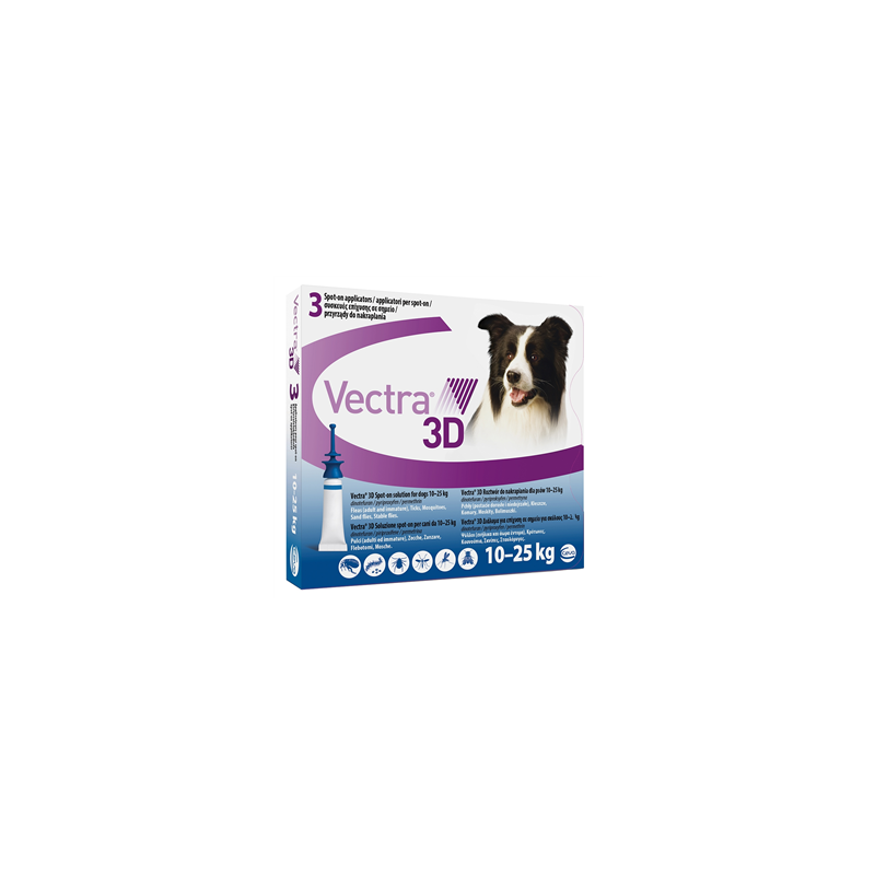 Ceva Salute Animale Vectra 3d 10-25 kg blu 3 pipette